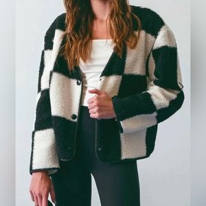 Blu Pepper Checkered Fleece Jacket